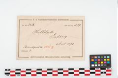 Etikett zu Bronzephalere (NHMW-PRAE-003458)